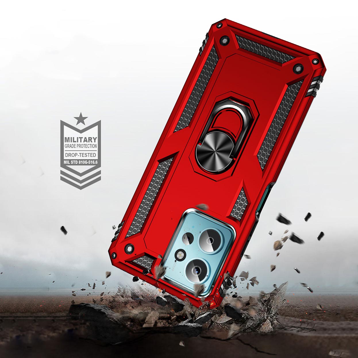 Xiaomi Redmi Note 12 4G Kılıf Zore Vega Kapak Kırmızı