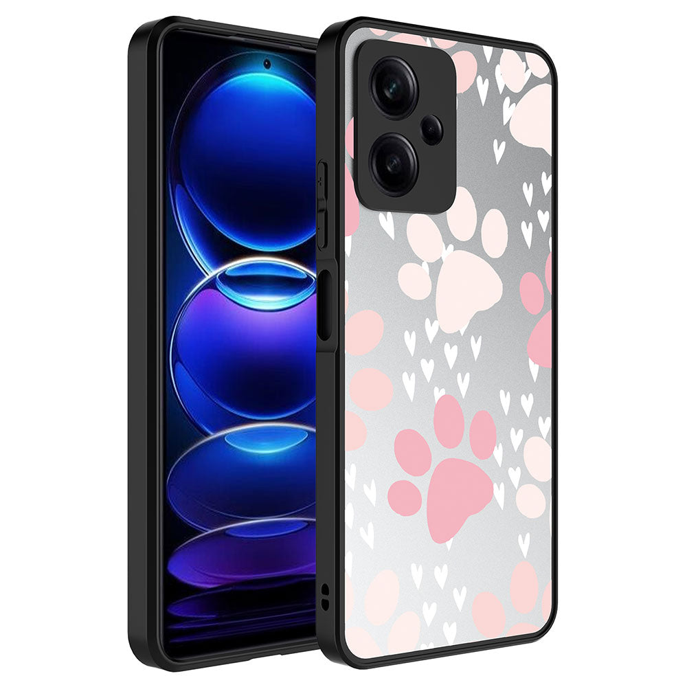 Xiaomi Redmi Note 12 5G Kılıf Aynalı Desenli Kamera Korumalı Parlak Zore Mirror Kapak Pati