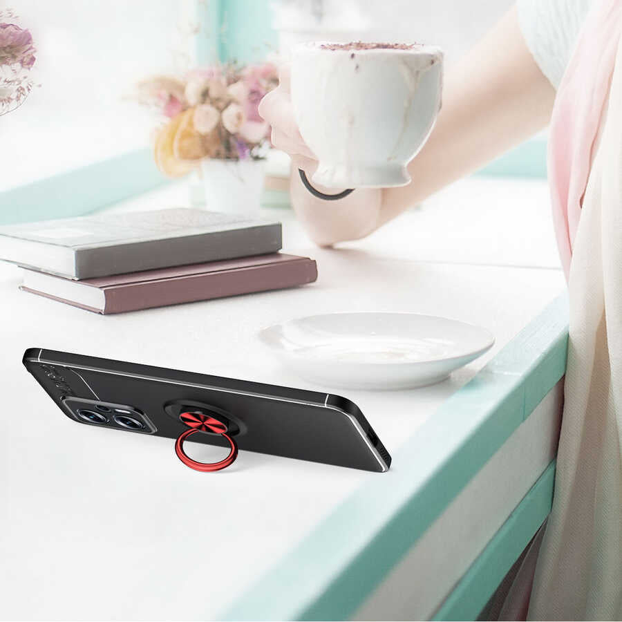 Xiaomi Redmi Note 12 5G Kılıf Zore Ravel Silikon Kapak Siyah-Mavi