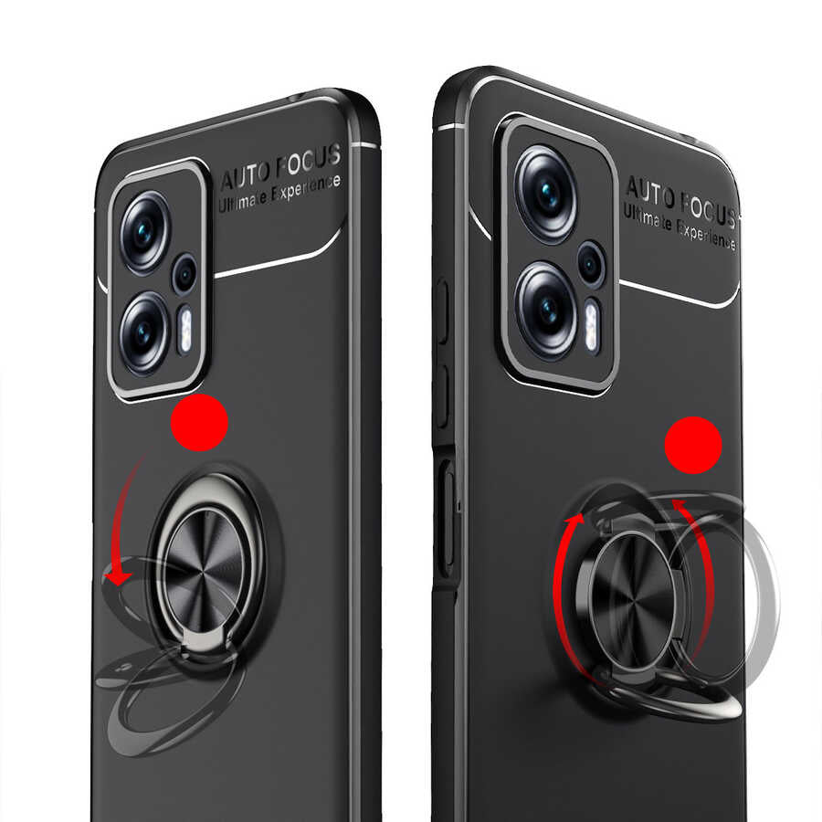 Xiaomi Redmi Note 12 5G Kılıf Zore Ravel Silikon Kapak Siyah-Mavi