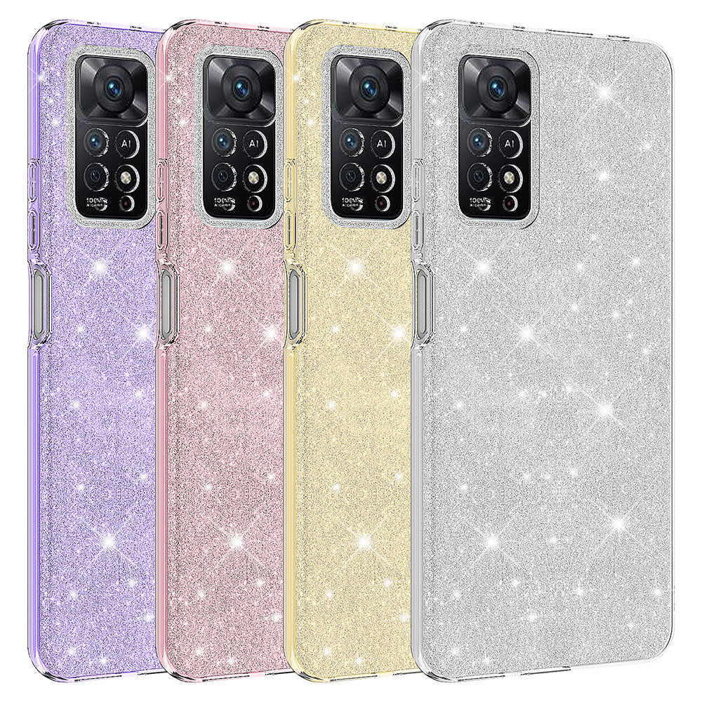 Xiaomi Redmi Note 12 Pro 4G Kılıf Zore Shining Silikon Gold