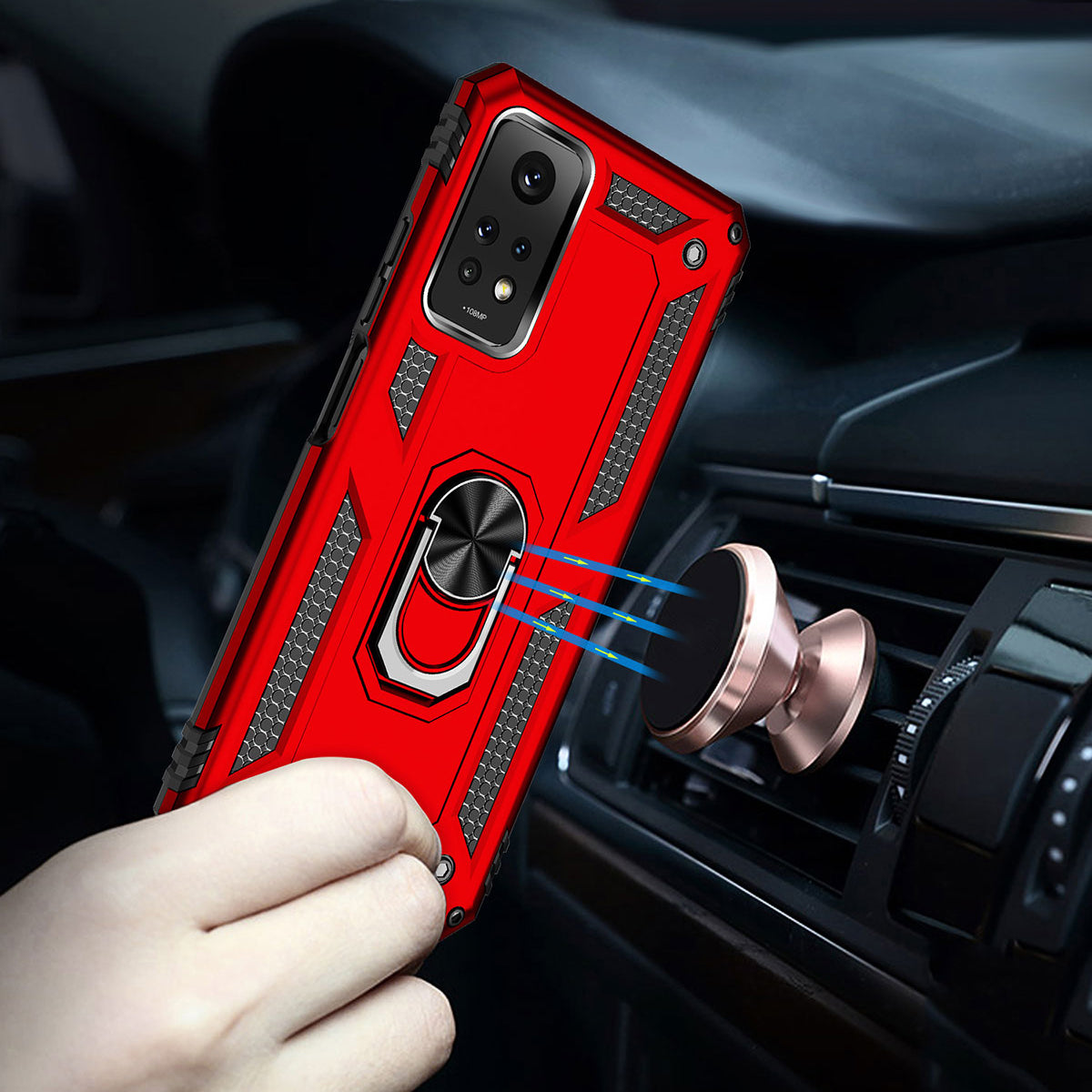 Xiaomi Redmi Note 12 Pro 4G Kılıf Zore Vega Kapak Siyah
