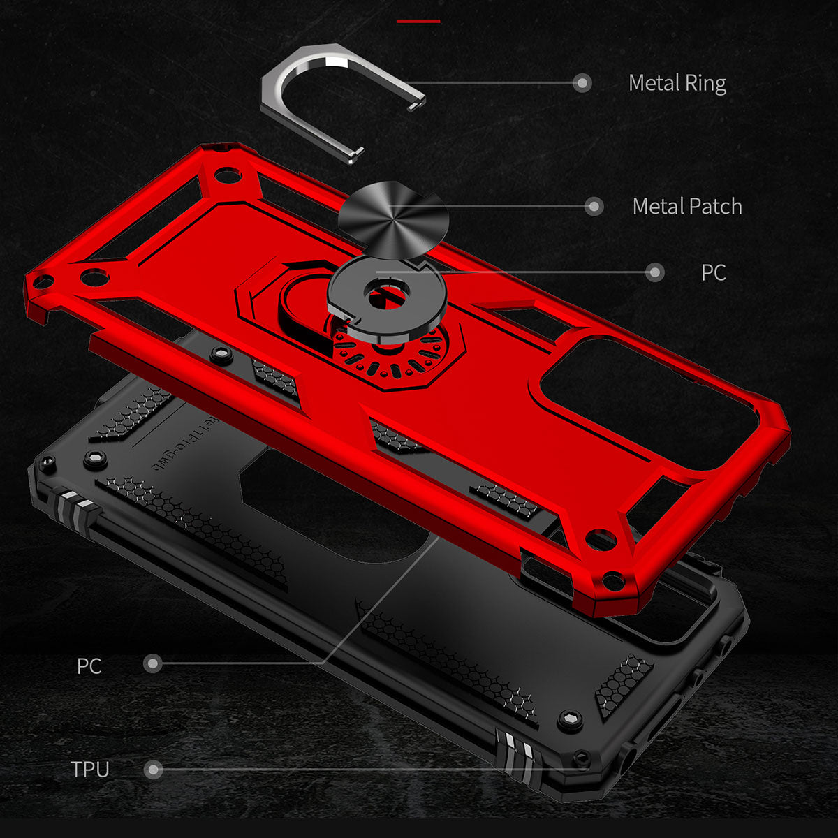 Xiaomi Redmi Note 12 Pro 4G Kılıf Zore Vega Kapak Siyah