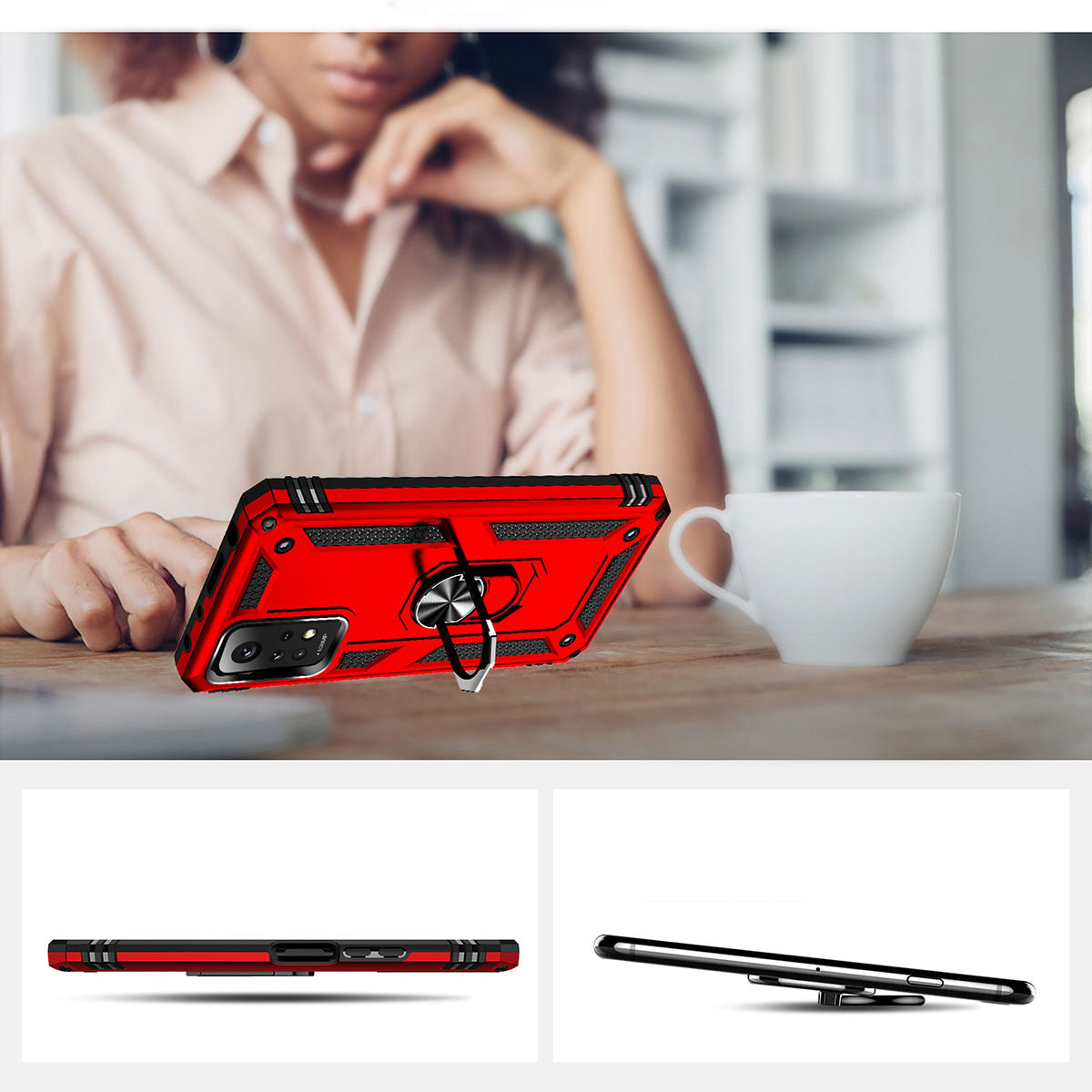 Xiaomi Redmi Note 12 Pro 4G Kılıf Zore Vega Kapak Kırmızı