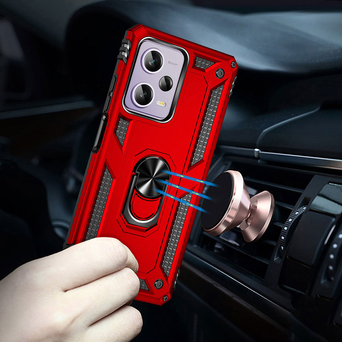 Xiaomi Redmi Note 12 Pro 5G Kılıf Zore Vega Kapak Kırmızı