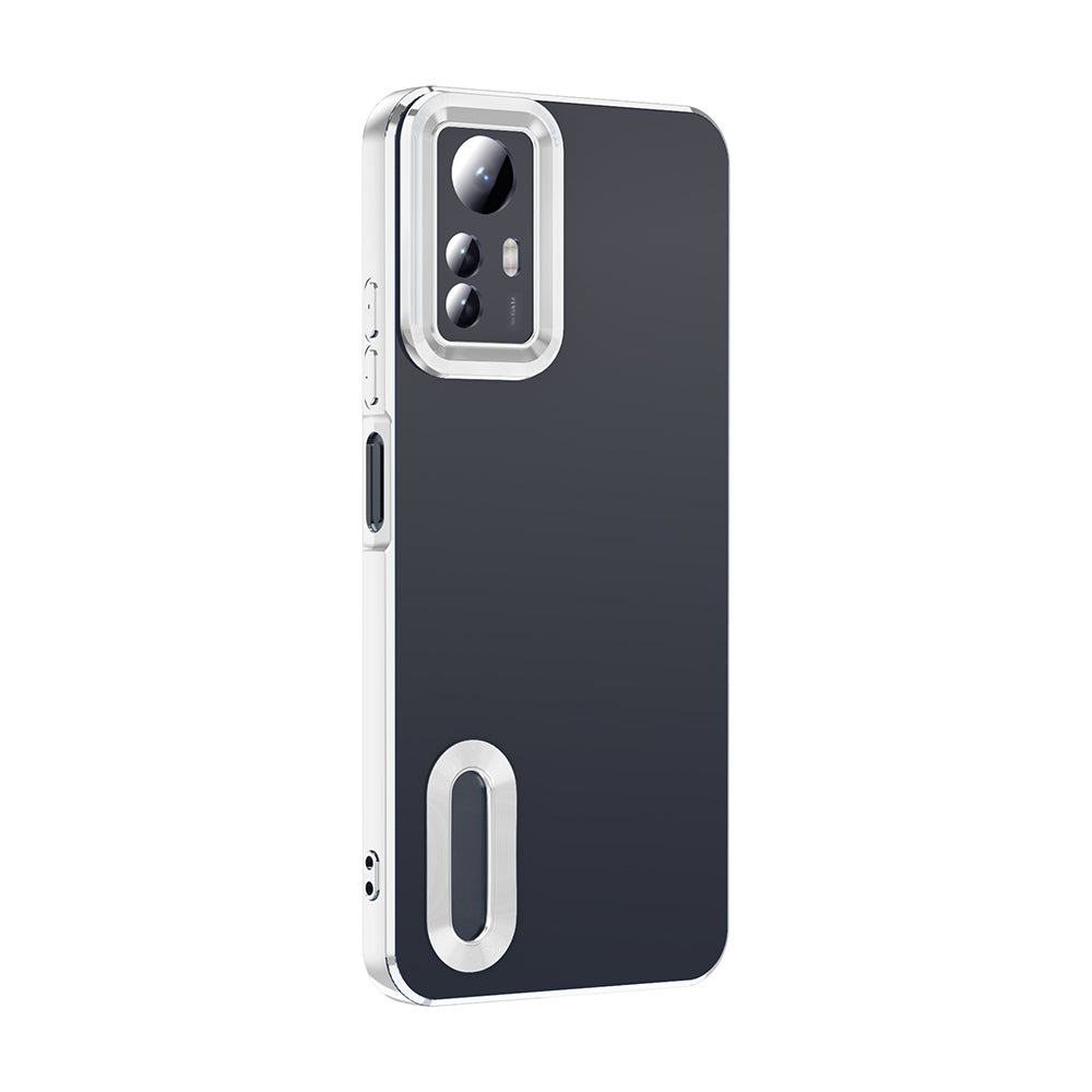Xiaomi Redmi Note 12S Kılıf Kamera Korumalı Logo Gösteren Zore Omega Kapak Sierra Mavi