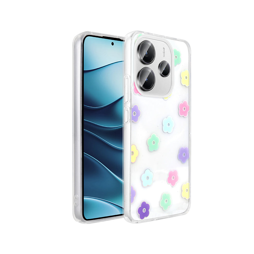 Xiaomi Redmi Note 14 4G Kılıf Şeffaf Figürlü Zore Folk Sert Kapak Sevimli Köpek