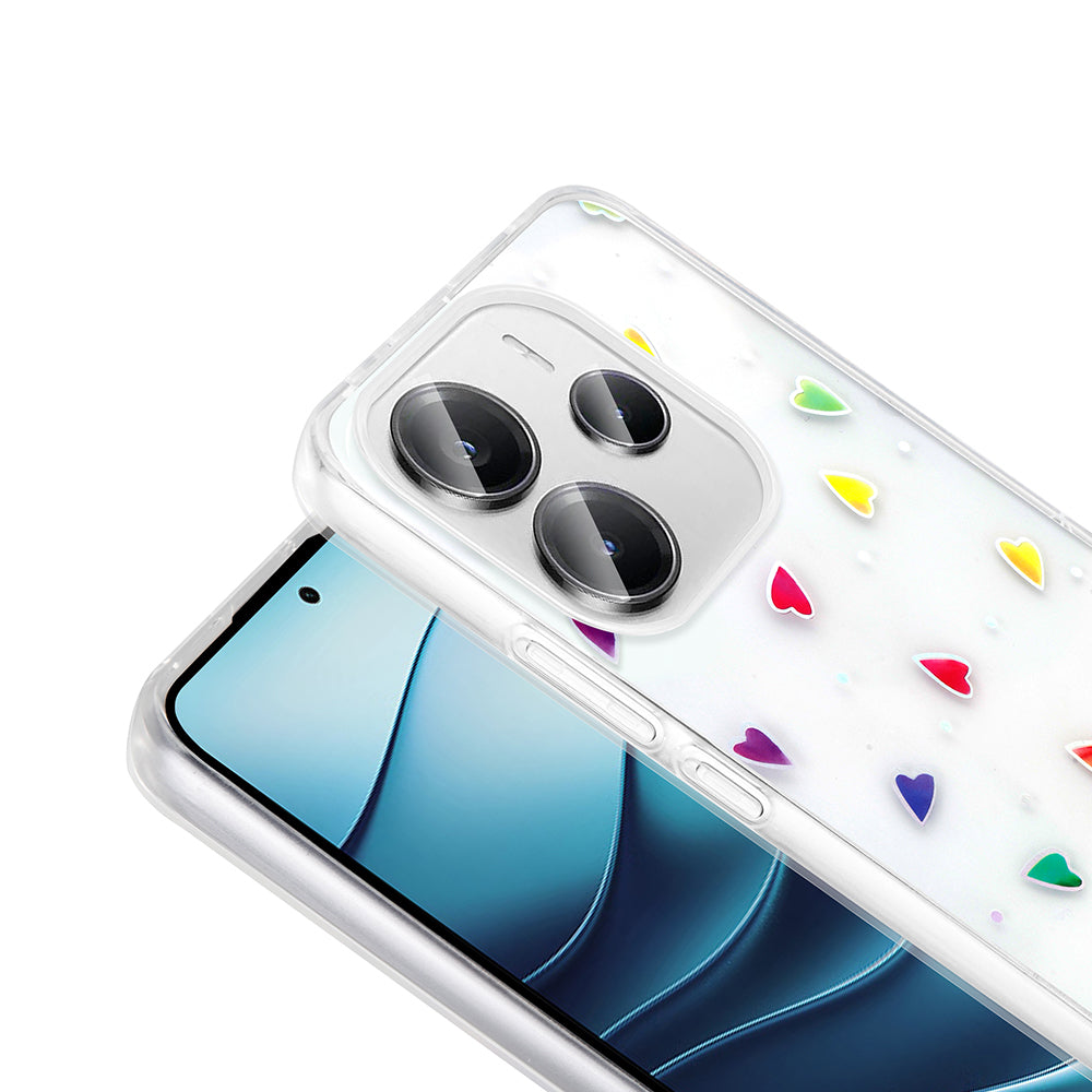 Xiaomi Redmi Note 14 4G Kılıf Şeffaf Figürlü Zore Folk Sert Kapak Sevimli Köpek