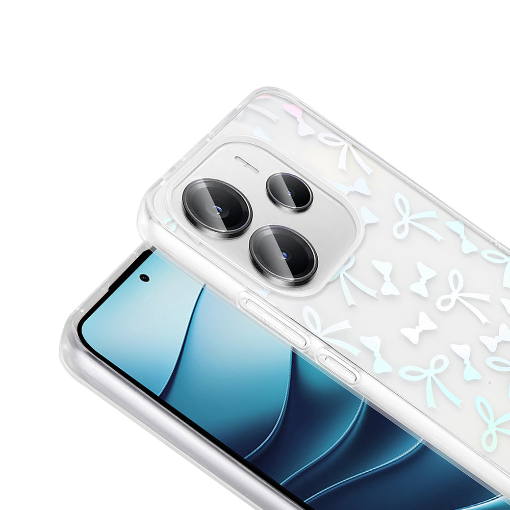 Xiaomi Redmi Note 14 4G Kılıf Şeffaf Figürlü Zore Folk Sert Kapak Çilek