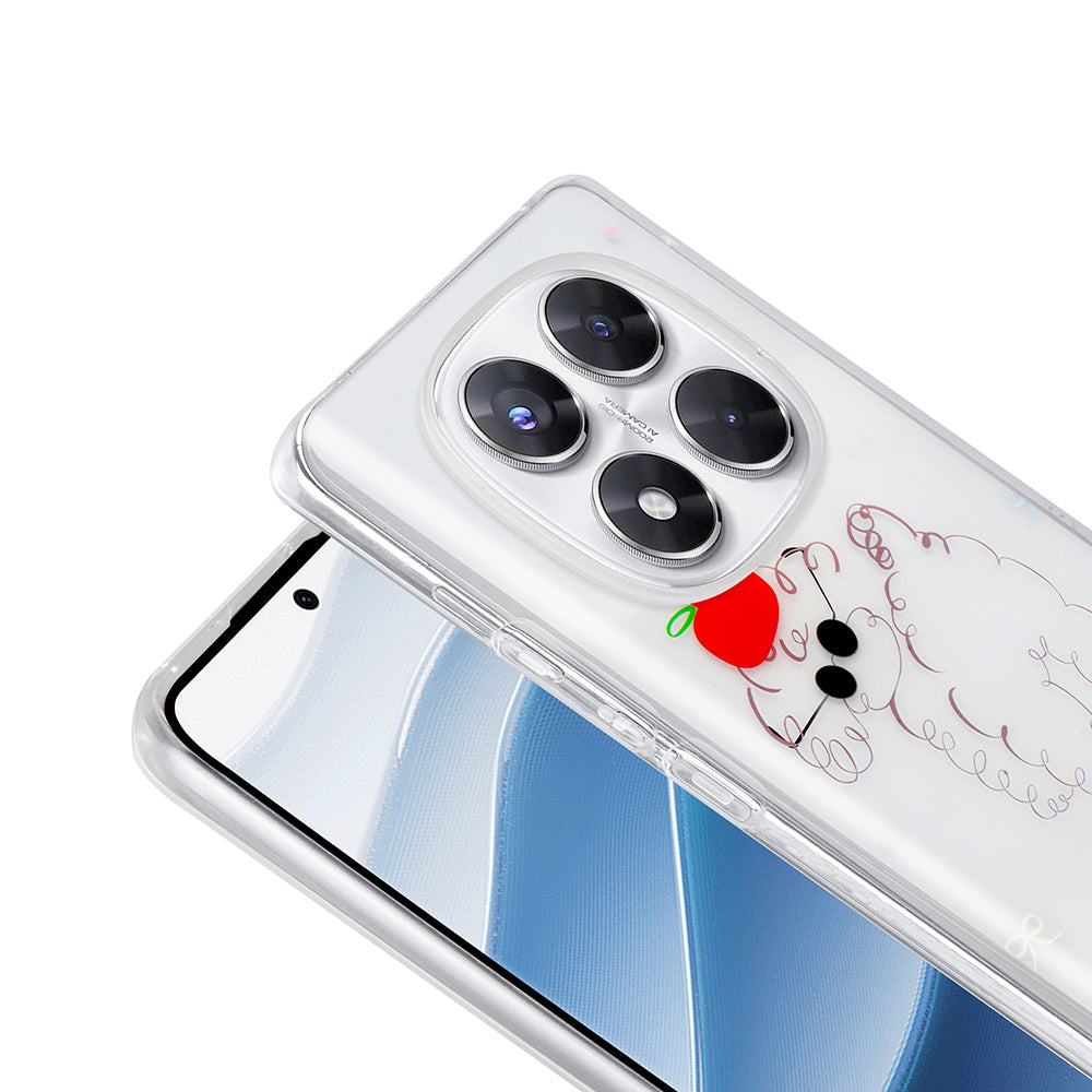 Xiaomi Redmi Note 14 Pro 4G Kılıf Şeffaf Figürlü Zore Folk Sert Kapak Kalp