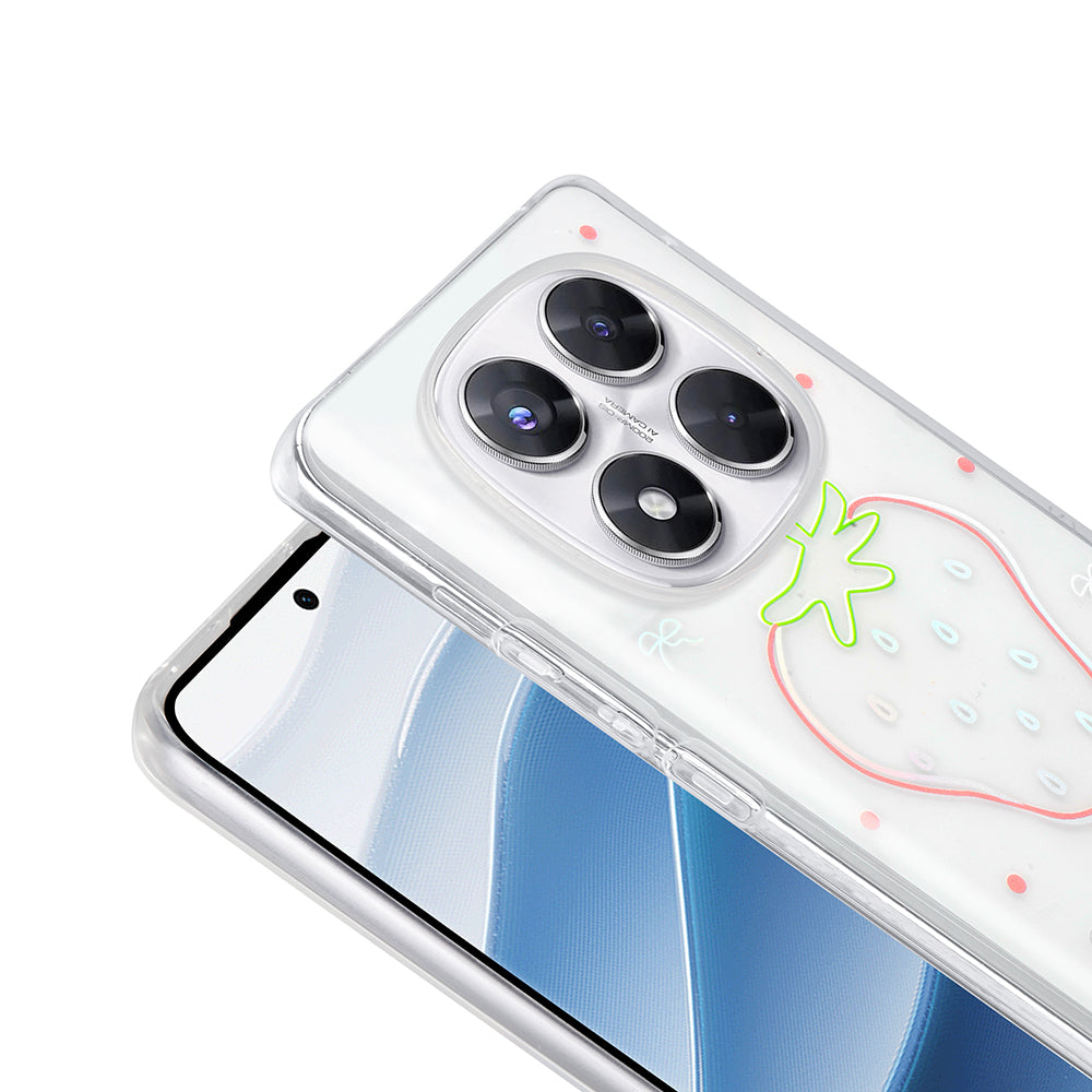 Xiaomi Redmi Note 14 Pro 4G Kılıf Şeffaf Figürlü Zore Folk Sert Kapak Kalp