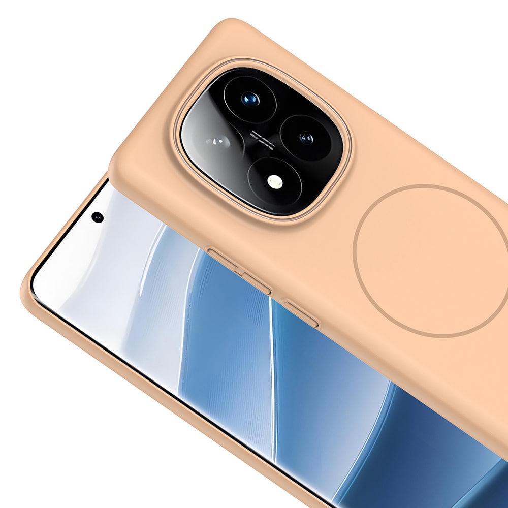 Xiaomi Redmi Note 14 Pro Plus Kılıf Magsafe Şarj Özellikli Zore Ruby Sert Kapak Gri