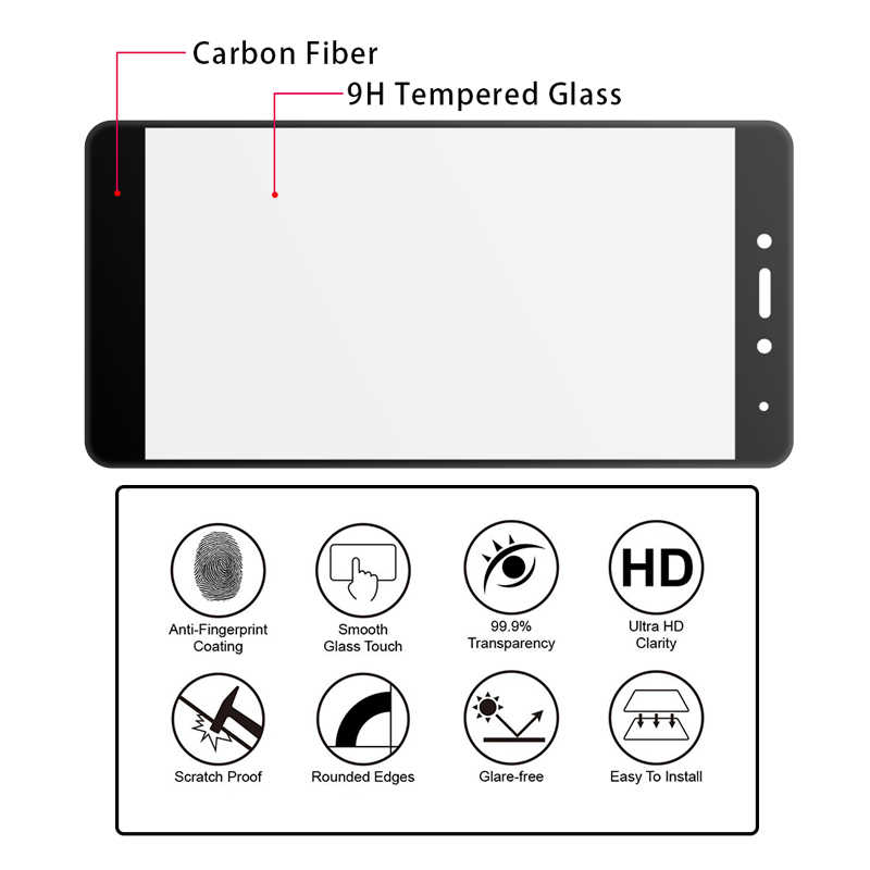 Xiaomi Redmi Note 4 Zore Ekranı Tam Kaplayan Düz Cam Koruyucu Siyah