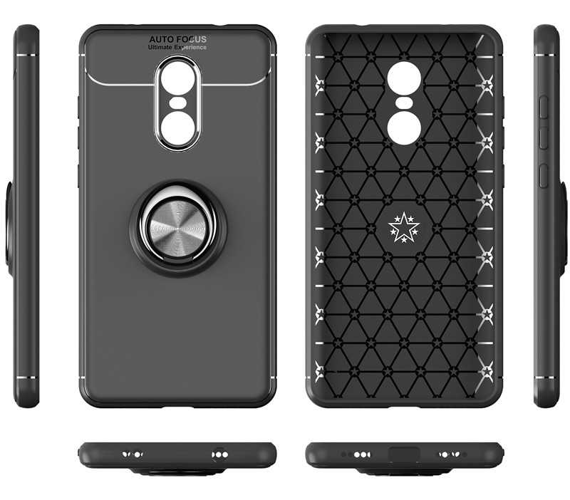 Xiaomi Redmi Note 4X Kılıf Zore Ravel Silikon Kapak Siyah-Mavi