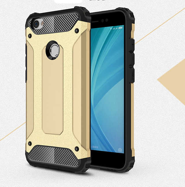 Xiaomi Redmi Note 5A Kılıf Zore Crash Silikon Kapak Gold