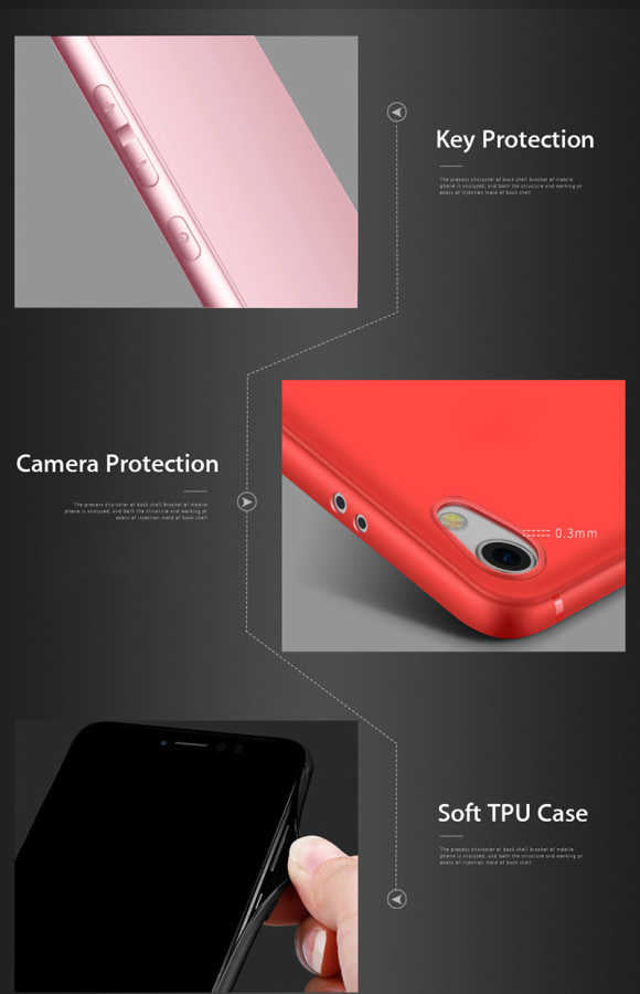 Xiaomi Redmi Note 5A Kılıf Zore İmax Silikon Kamera Korumalı Kırmızı