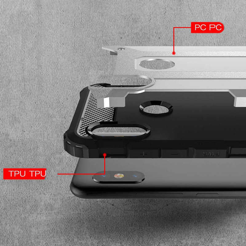 Xiaomi Redmi Note 6 Pro Kılıf Zore Crash Silikon Kapak Mavi