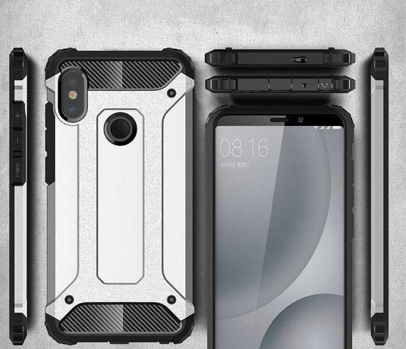 Xiaomi Redmi Note 6 Pro Kılıf Zore Crash Silikon Kapak Mavi