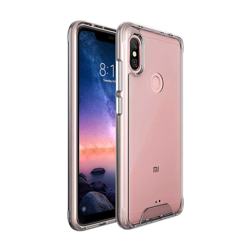 Xiaomi Redmi Note 6 Pro Kılıf Zore Gard Silikon Renksiz