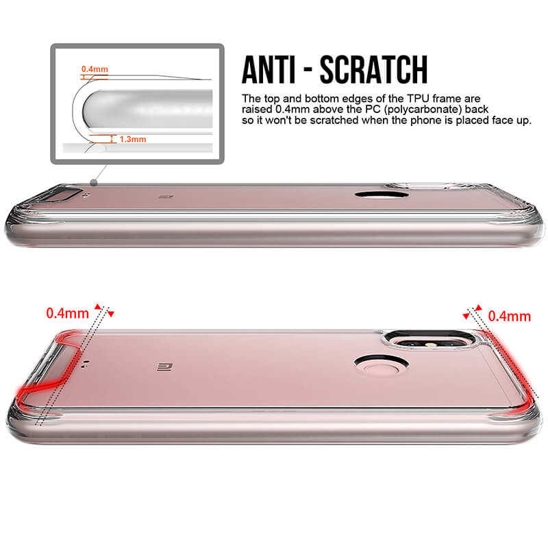Xiaomi Redmi Note 6 Pro Kılıf Zore Gard Silikon Renksiz