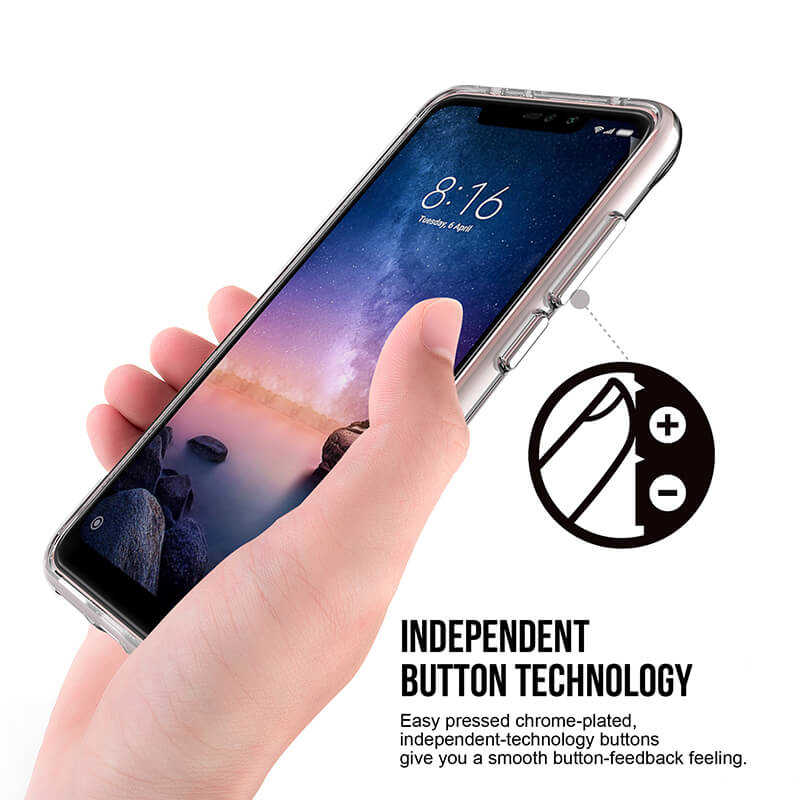 Xiaomi Redmi Note 6 Pro Kılıf Zore Gard Silikon Renksiz