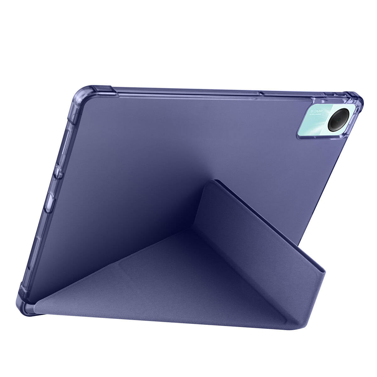 Xiaomi Redmi Pad SE Kılıf Zore Tri Folding Kalem Bölmeli Standlı Kılıf Lacivert