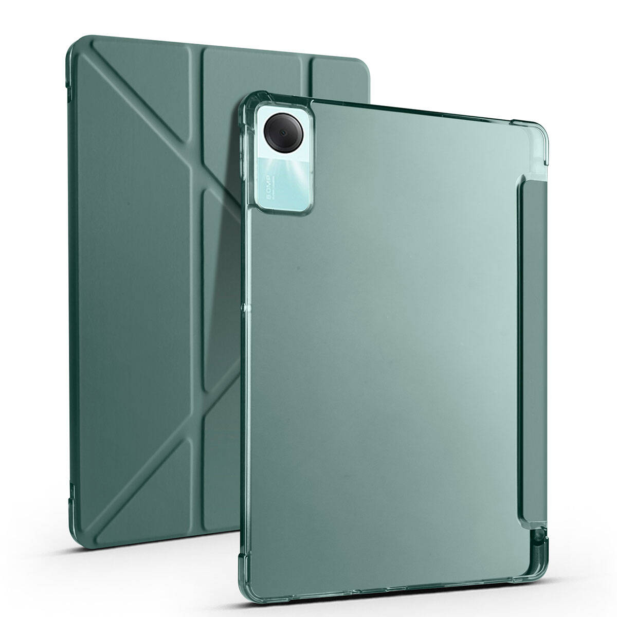 Xiaomi Redmi Pad SE Kılıf Zore Tri Folding Kalem Bölmeli Standlı Kılıf Lacivert