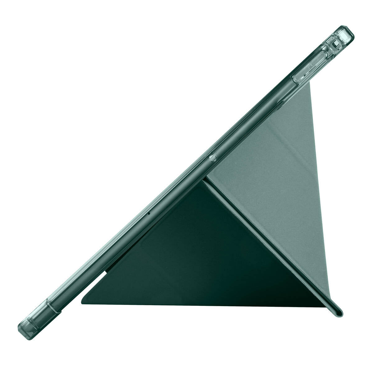 Xiaomi Redmi Pad SE Kılıf Zore Tri Folding Kalem Bölmeli Standlı Kılıf Koyu Yeşil