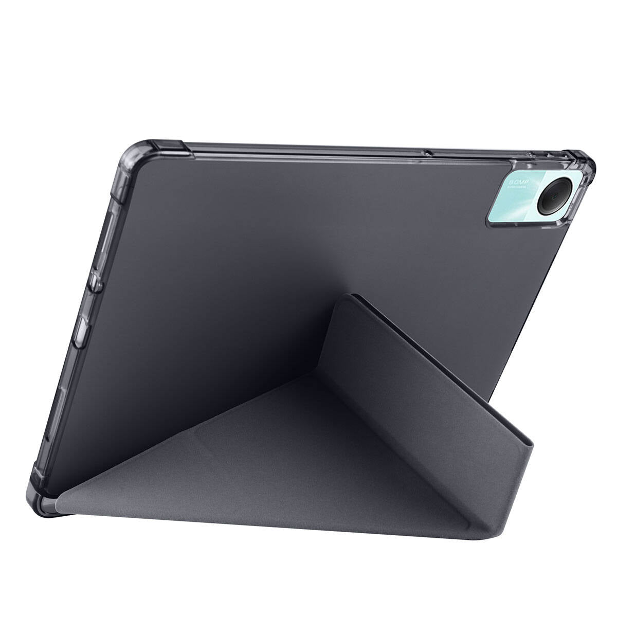 Xiaomi Redmi Pad SE Kılıf Zore Tri Folding Kalem Bölmeli Standlı Kılıf Koyu Yeşil