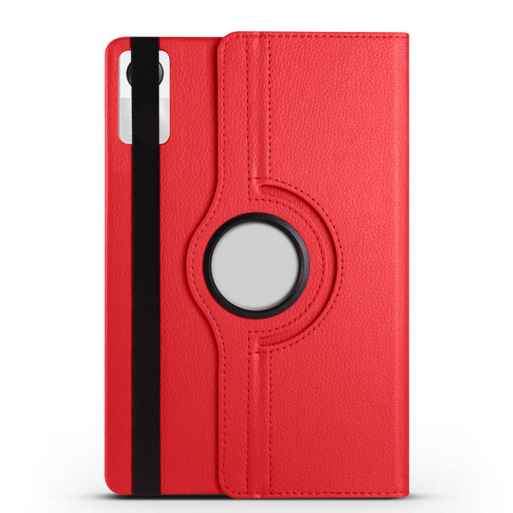 Xiaomi Redmi Pad SE Zore Dönebilen Standlı Kılıf Kırmızı