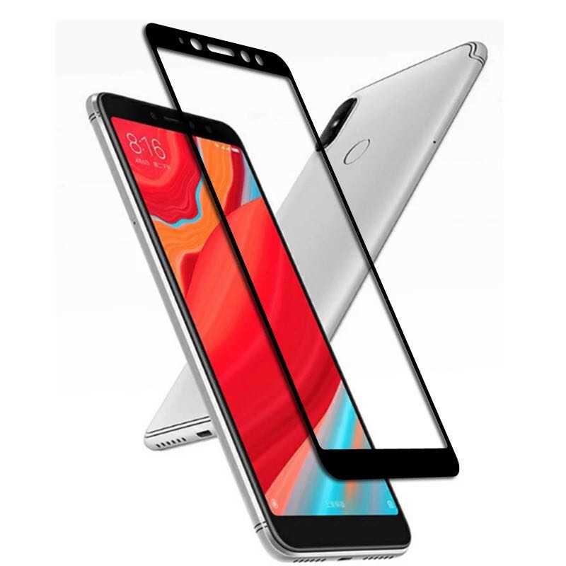 Xiaomi Redmi S2 Zore Kenarları Kırılmaya Dayanıklı Cam Ekran Koruyucu Siyah