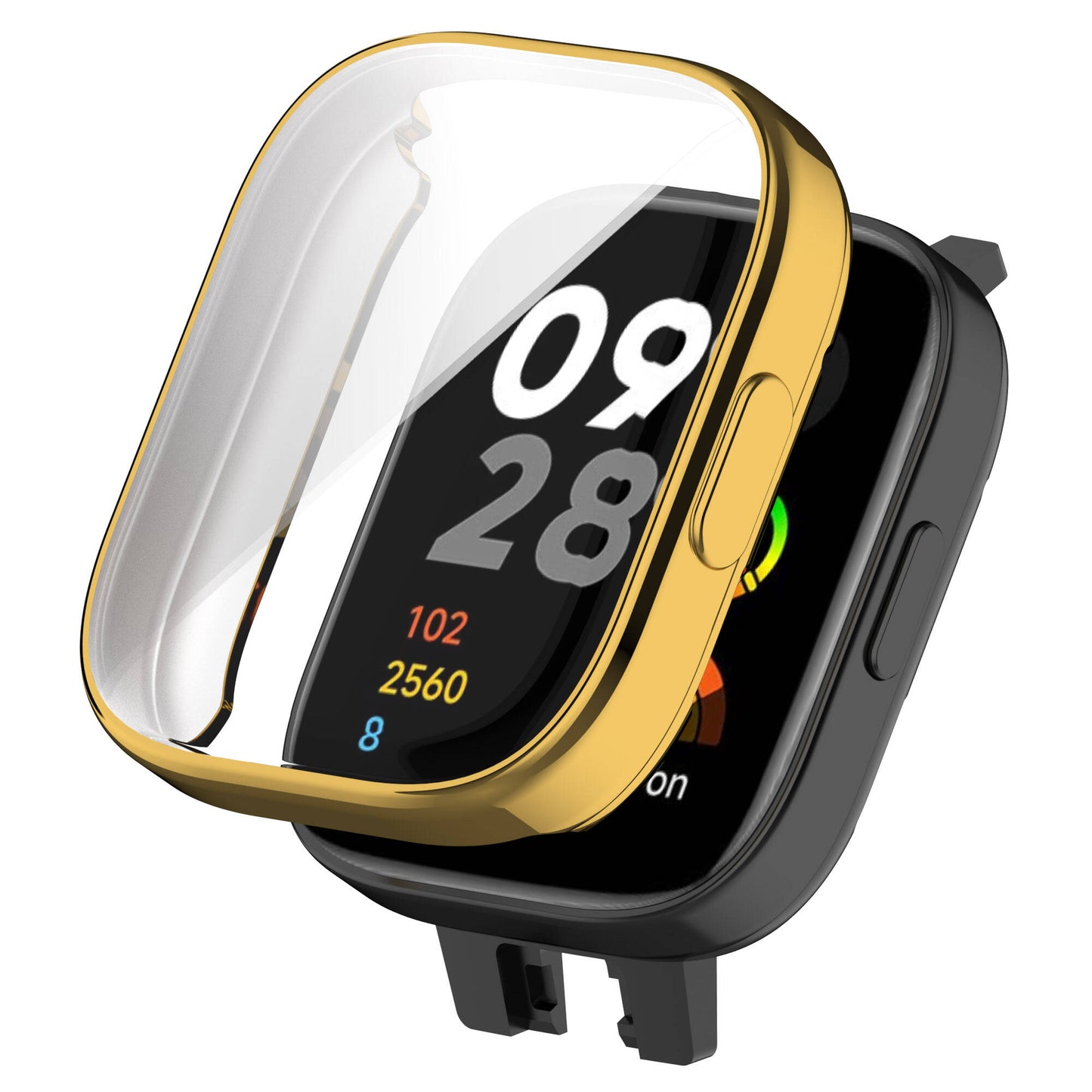Xiaomi Redmi Watch 3 360 Derece Korumalı Kasa ve Ekran Koruyucu Zore Watch Gard 30 Gümüş