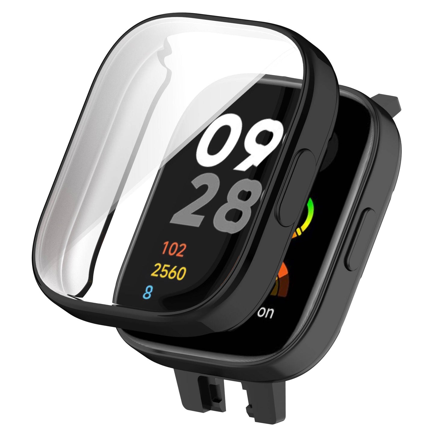 Xiaomi Redmi Watch 3 360 Derece Korumalı Kasa ve Ekran Koruyucu Zore Watch Gard 30 Rose Gold
