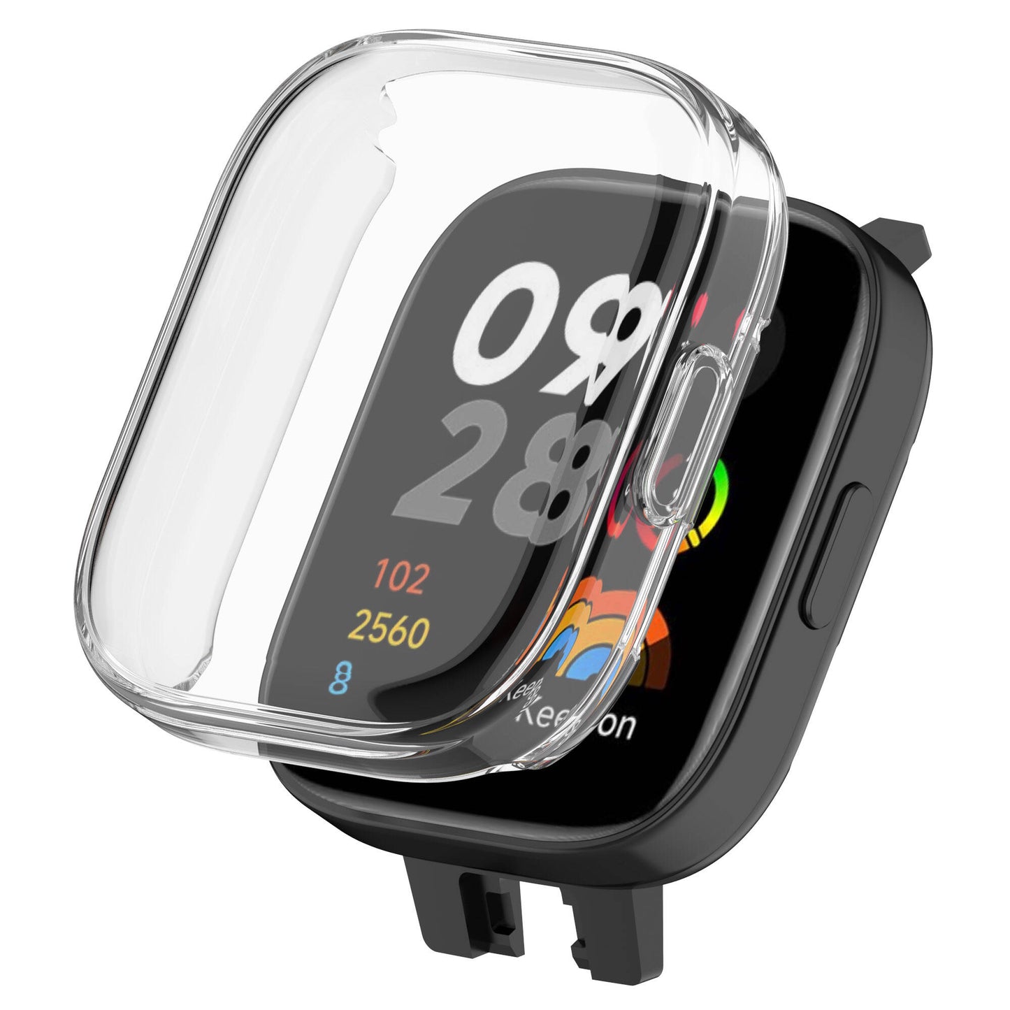 Xiaomi Redmi Watch 3 360 Derece Korumalı Kasa ve Ekran Koruyucu Zore Watch Gard 30 Siyah