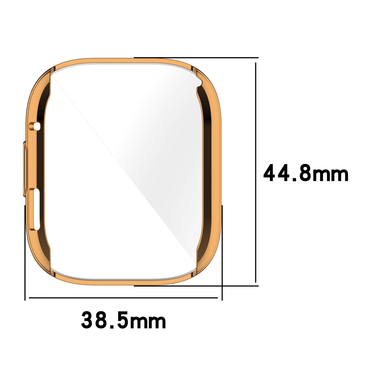 Xiaomi Redmi Watch 3 360 Derece Korumalı Kasa ve Ekran Koruyucu Zore Watch Gard 30 Rose Gold