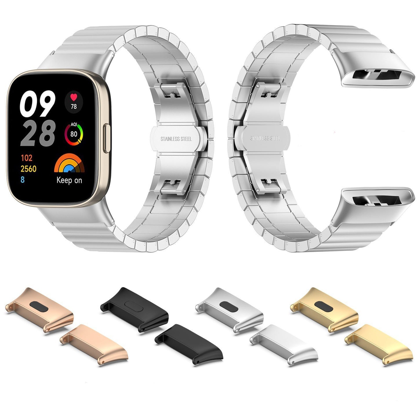 Xiaomi Redmi Watch 3 Metal Kordon Dönüştürücü Gold