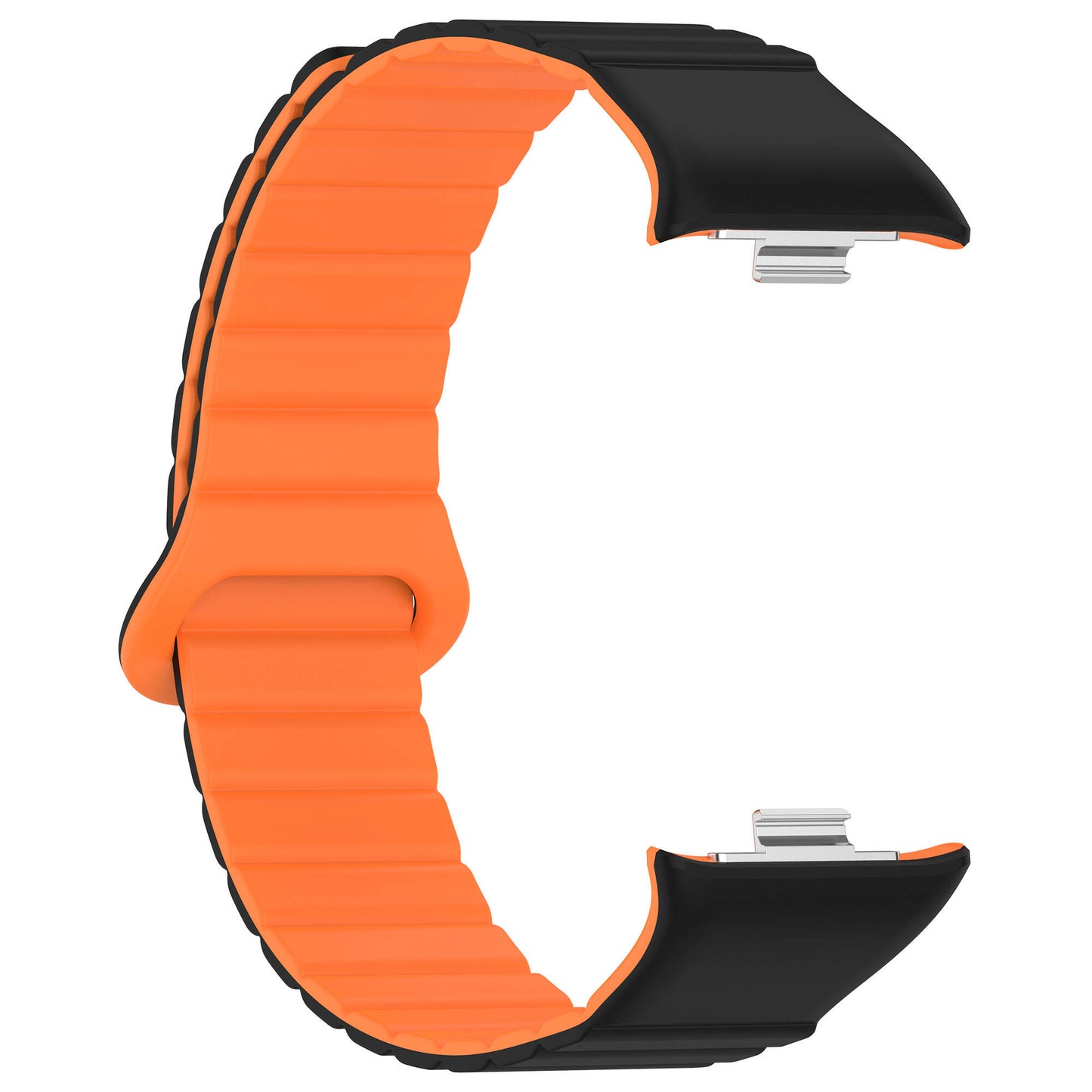 Xiaomi Redmi Watch 4 Silikon Kordon Zore KRD-105 Strap Kayış Pembe-Turuncu