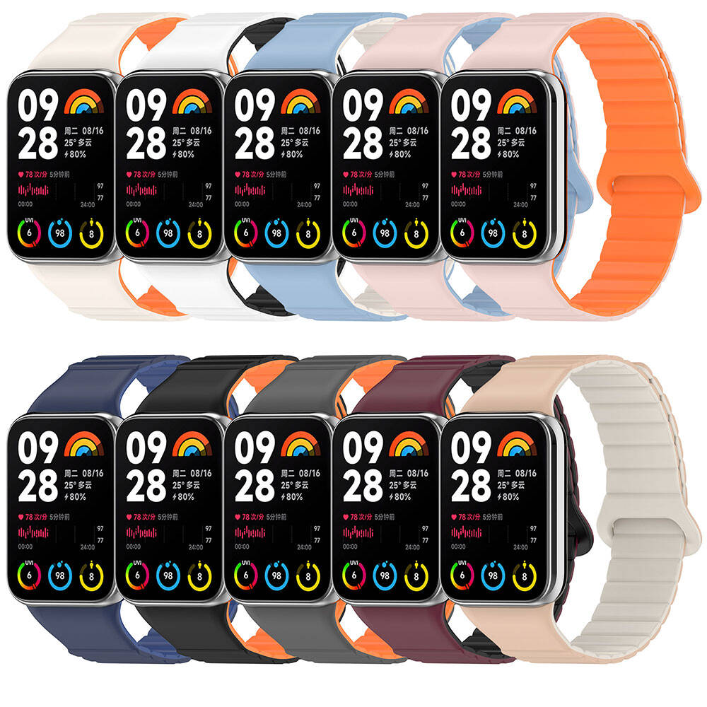 Xiaomi Redmi Watch 4 Silikon Kordon Zore KRD-105 Strap Kayış Pembe-Turuncu