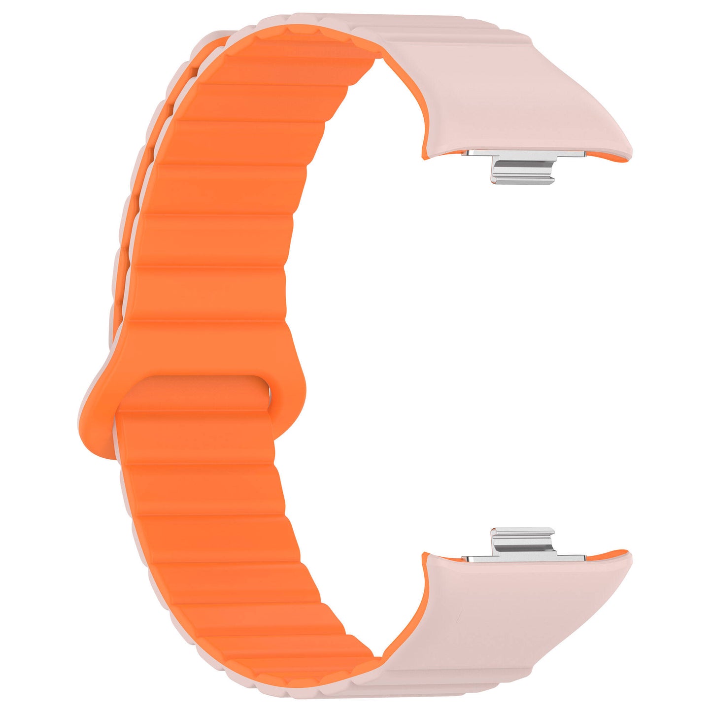 Xiaomi Redmi Watch 4 Silikon Kordon Zore KRD-105 Strap Kayış Pembe-Turuncu