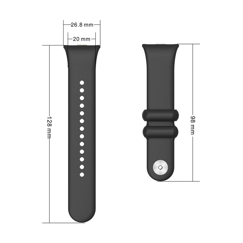 Xiaomi Redmi Watch 4 Zore KRD-109 Silikon Kordon Starlight