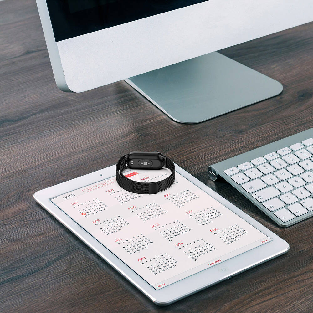 Xiaomi Smart Band 8 Zore KRD-01 Metal Kordon Siyah