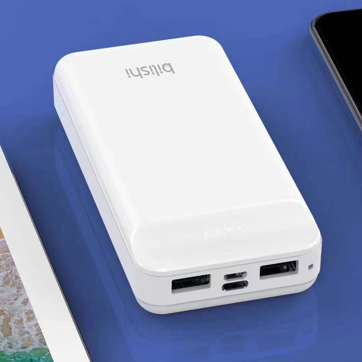 Zore B-05 Hızlı Şarj Özellikli Led Göstergeli Taşınabilir Powerbank 20000mAh Beyaz