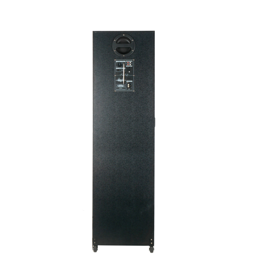 Zore GD-2126 Dijital LED Göstergeli FM Radyolu Mikrofonlu RGB TWS Çift 12 inç Stereo Bass Kablosuz Karaoke Hoparlör Siyah