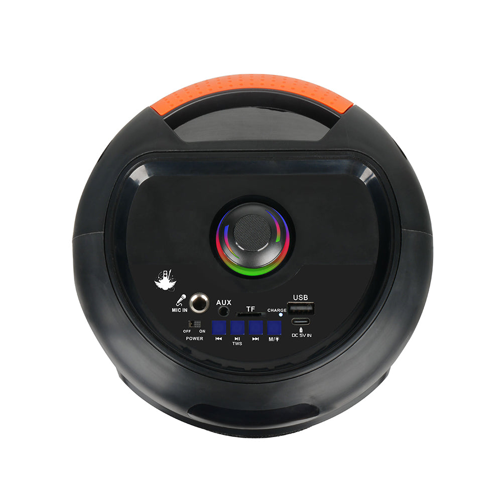 Zore GD-692 FM Radyolu Mikrofonlu RGB TWS 6.5 inç Stereo Bass Kablosuz Karaoke Hoparlör Siyah