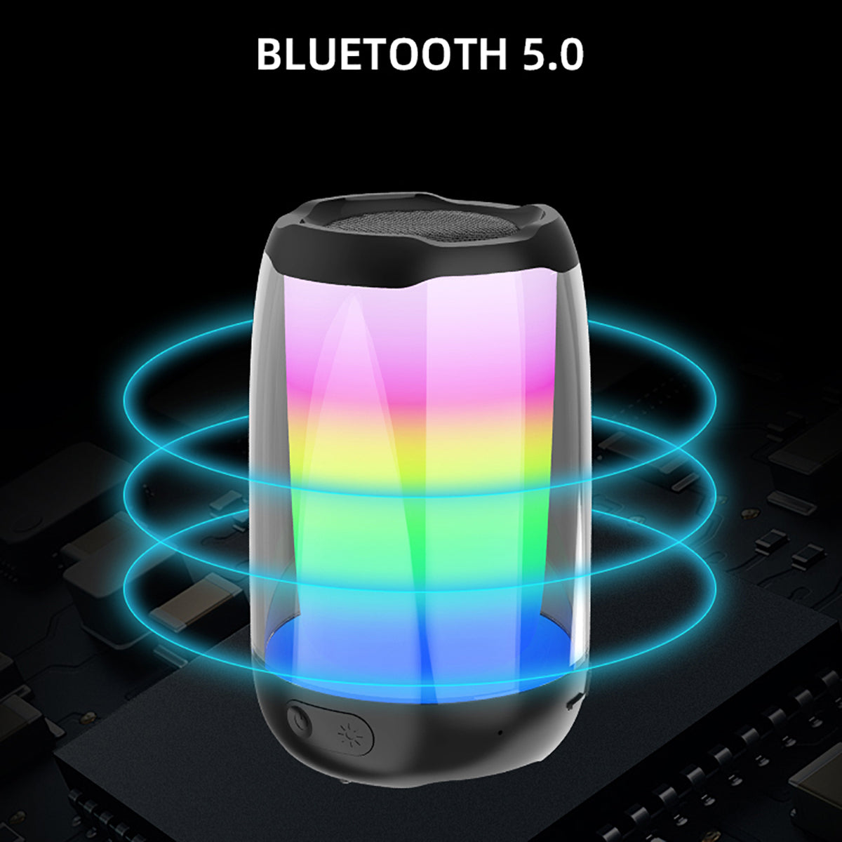 Zore NBY8893A Ayarlanabilir RGB Işıklı Bluetooth Hoparlör Speaker Siyah