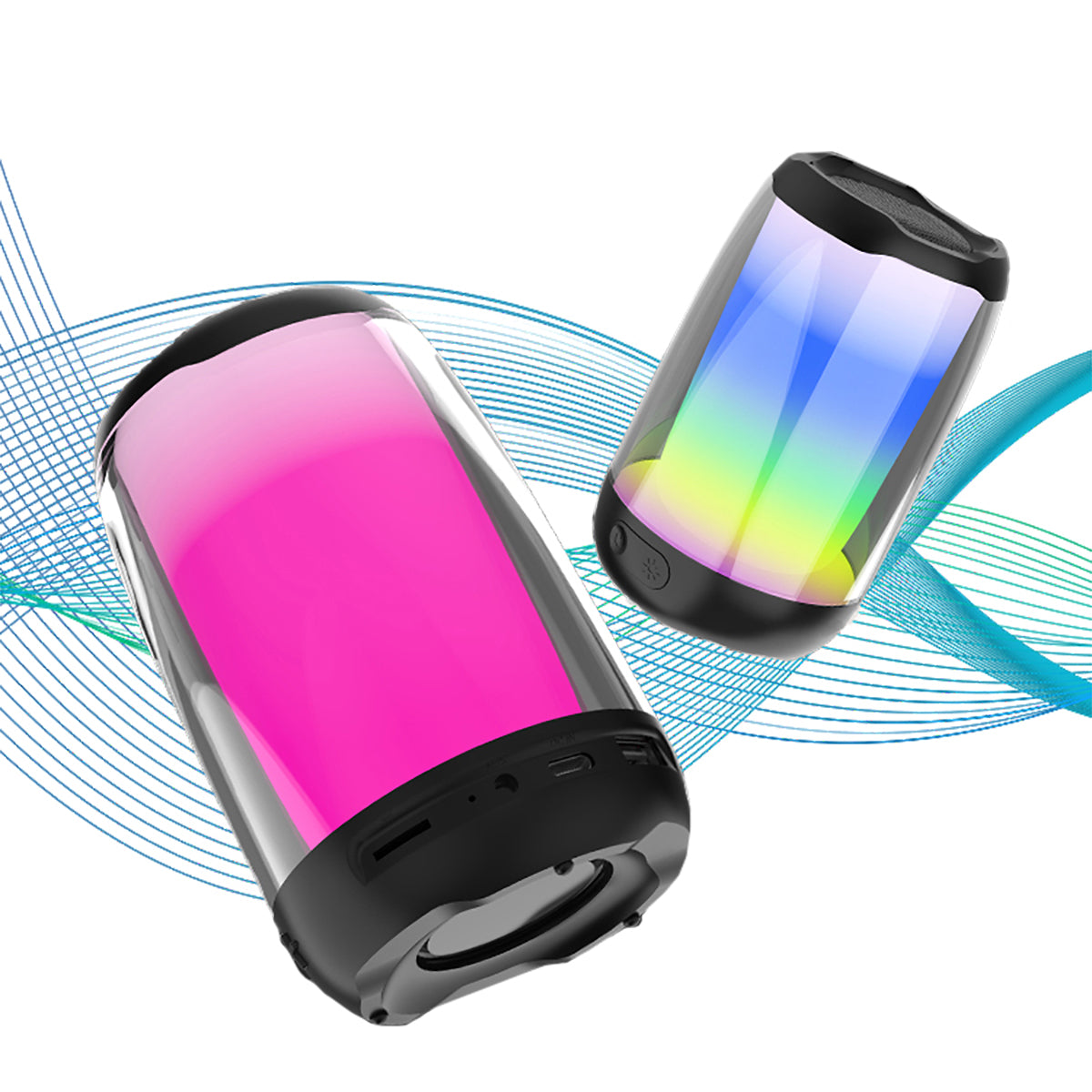 Zore NBY8893A Ayarlanabilir RGB Işıklı Bluetooth Hoparlör Speaker Siyah