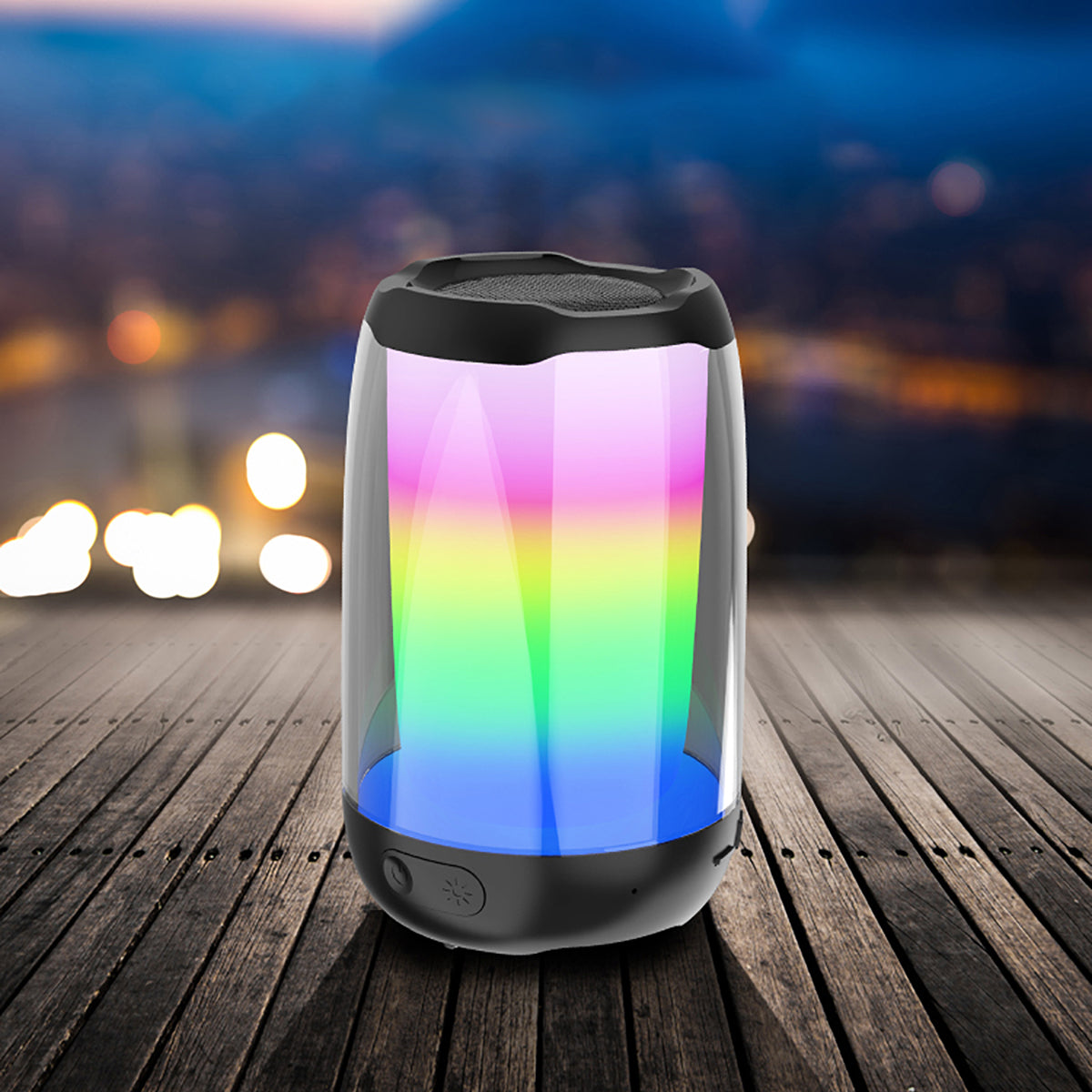 Zore NBY8893A Ayarlanabilir RGB Işıklı Bluetooth Hoparlör Speaker Siyah