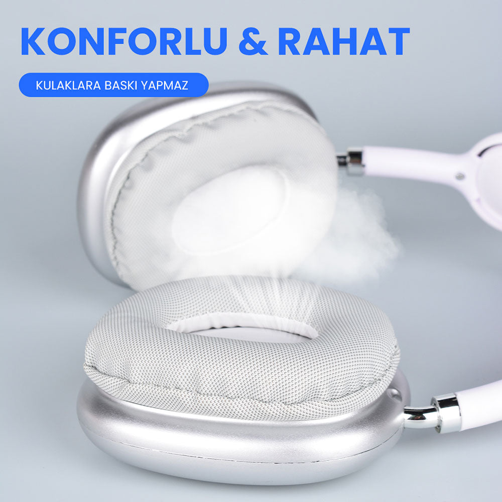 Zore P9 Hi-Fi Ses Kalitesi Ayarlanabilir ve Katlanabilir Kulak Üstü Bluetooth Kulaklık Siyah