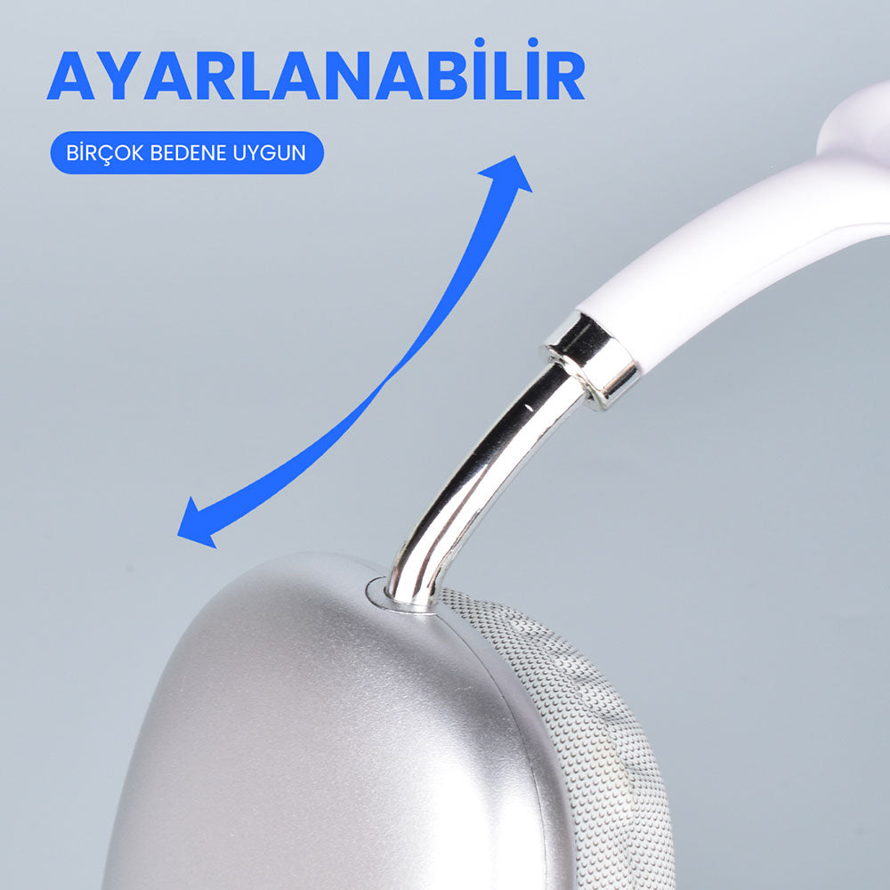 Zore P9 Hi-Fi Ses Kalitesi Ayarlanabilir ve Katlanabilir Kulak Üstü Bluetooth Kulaklık Siyah