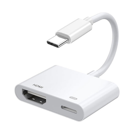 Zore Type-C to Type-C PD100W + HDMI 4K@30Hz 2in1 Adaptör Beyaz